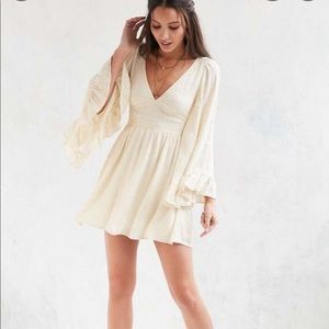 NWT Urban Outfitters Natural Empire Waist Bell Sleeve Dress